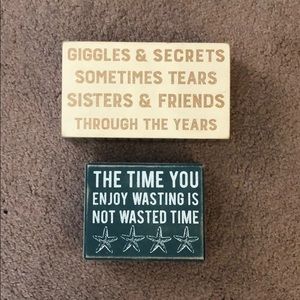 Uplifting decorative signs